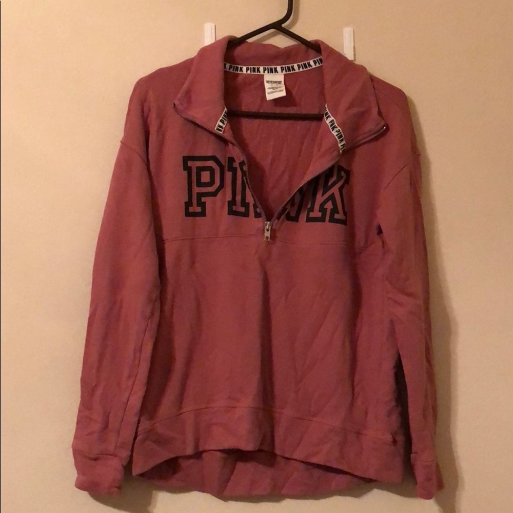 VS PINK rose quarter zip